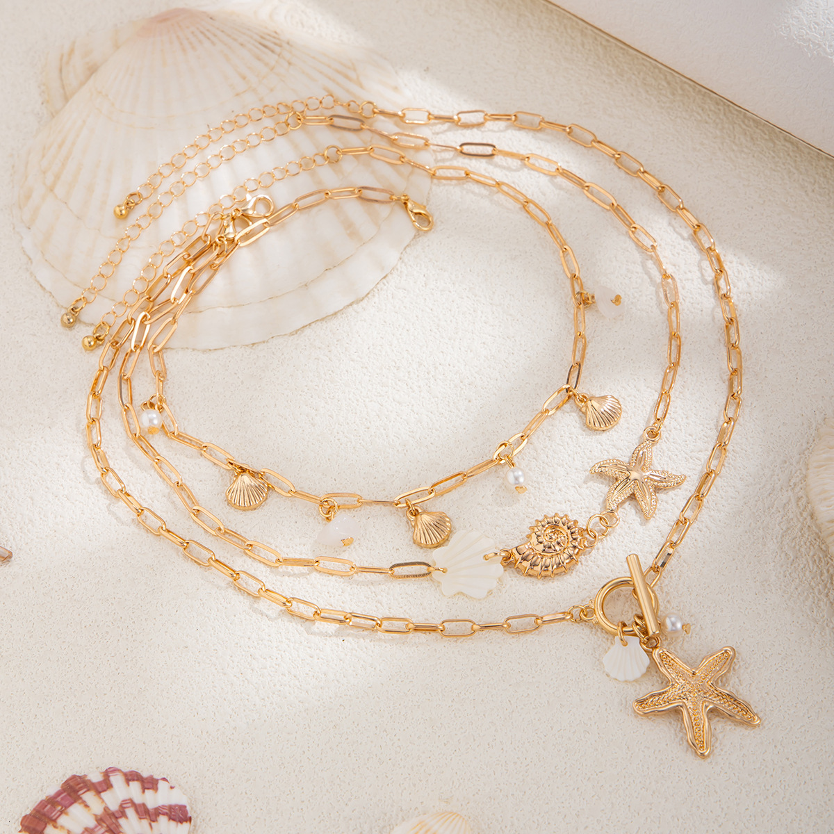 Ocean Shell Vacation Necklace Fashion Sweet Cool Tassel Conch Necklace Jewelry for Women silver fashion jewelry necklaces