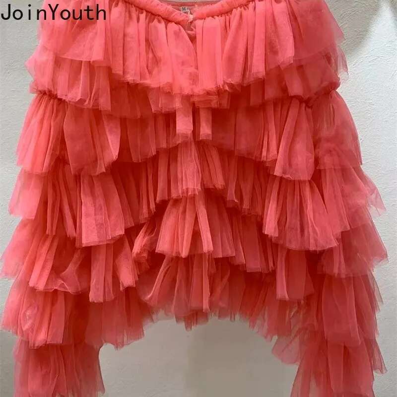Gauze Sweet Women Clothing Long Sleeve Folds Shirts 2025 Blusas Mujer De Moda Slash Neck Off Shoulder Loose Summer Blouse Tops