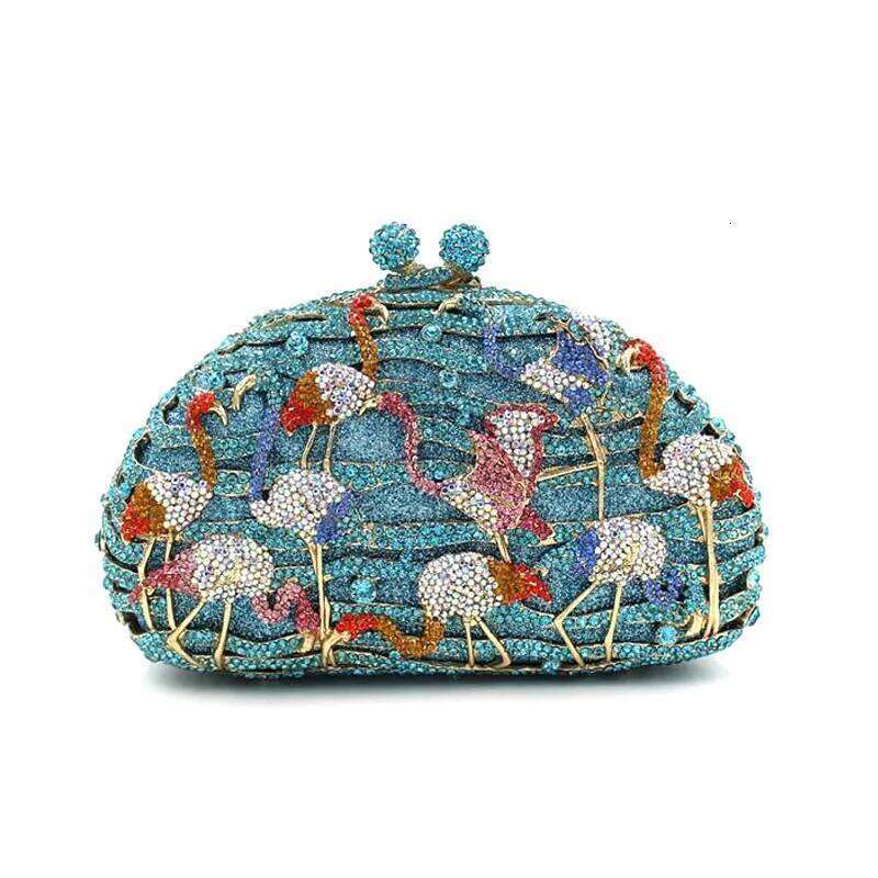 Designer bags XIYUAN Women Crystal Stones Evening bags Blue Party Handbag Wedding clutch Bag Purse Dia Clutches Bags Bridal Handbags