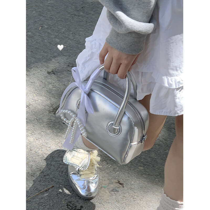 Korean Style Handheld Bowling Ball designer bag Women's 2024 New Trendy Fashion Versatile Crossbody Small Square Bag