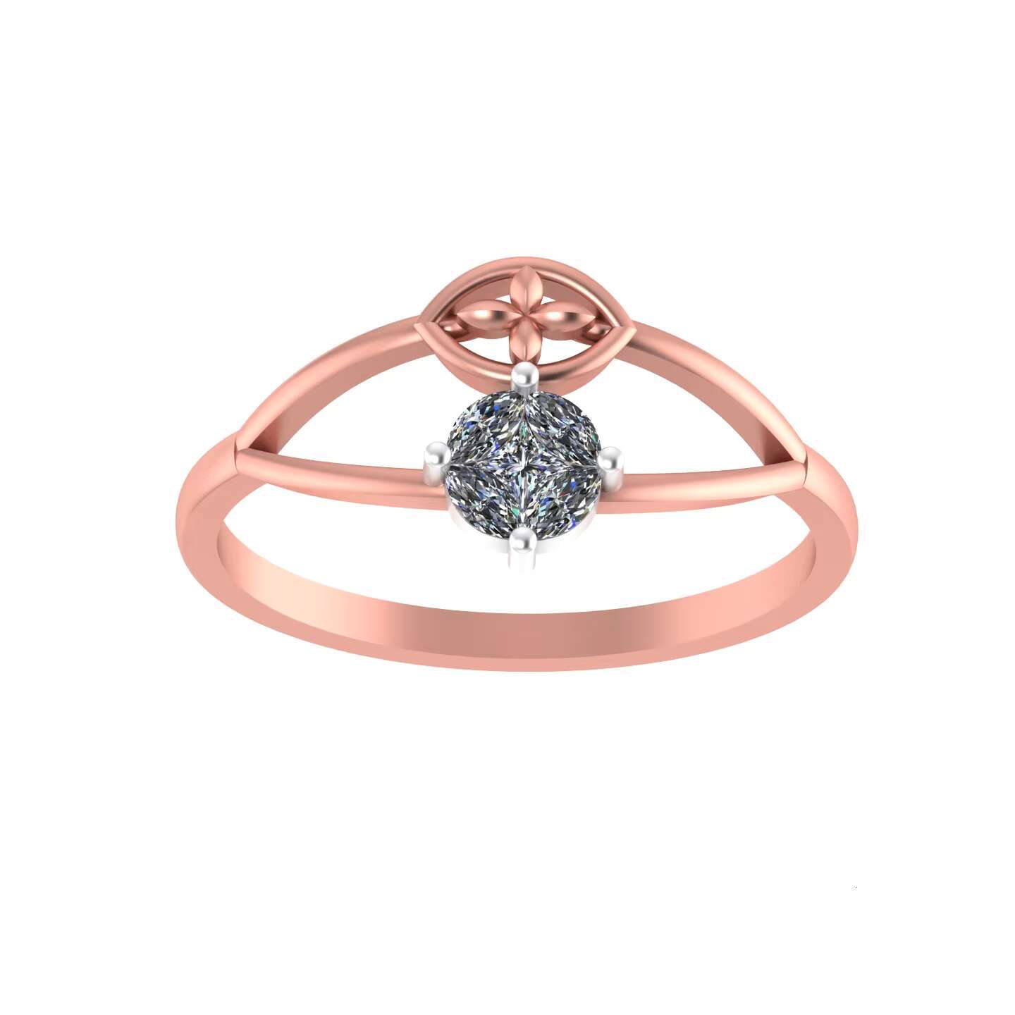 Best Premium Demand Cheap Selling Price Best High 14K Rose Gold Diamond Engagement Ring Elegant Design Anniversary