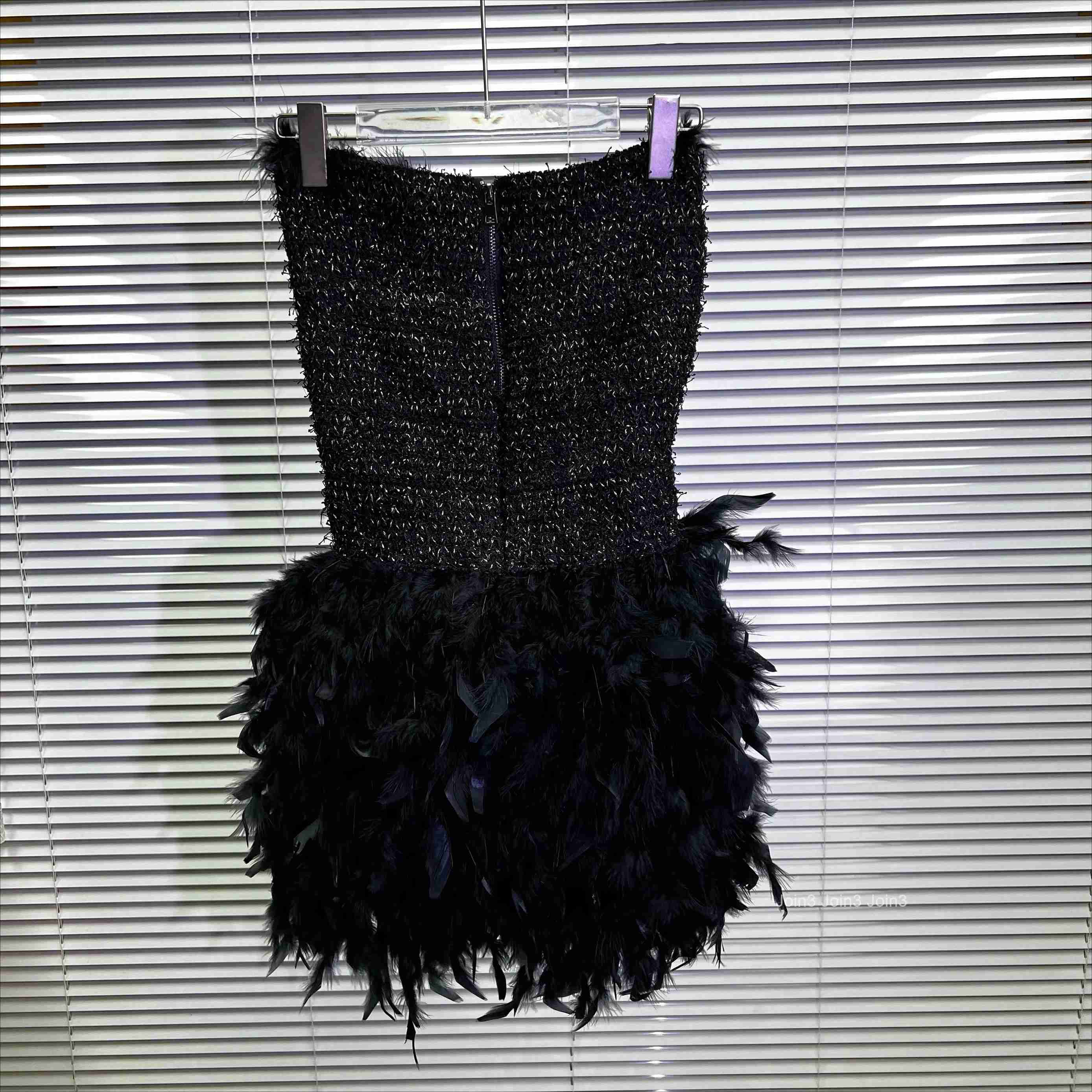 Summer Sexy Party Dresses Women Clothes Patchwork Feather Slim Fit Robe Femme Folds Bodycon Mini Dress 2025 Vestidos De Mujer
