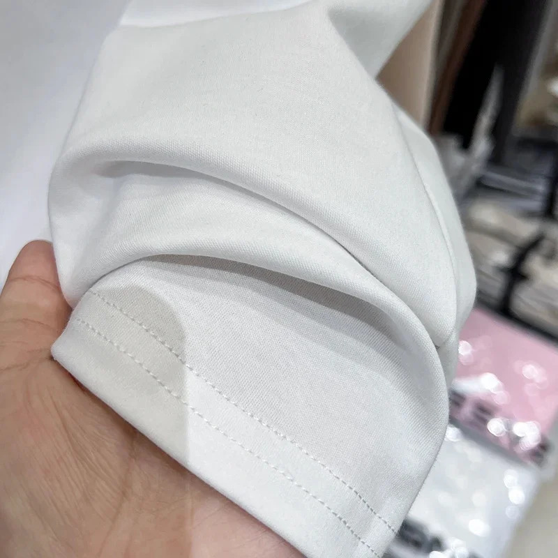 ZJAISS 2025 Women Tees Shirt Tops Slim Fit Round Neck Short Sleeve T-Shirts For Summer Fashion Streetwear Y2k 250619