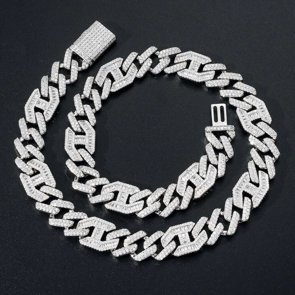 for Men Three to One Flip Clasp 15mm Wide Strip Cuban Chain Hip-Hop Men's Necklace 26c7