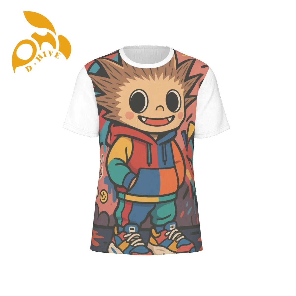 free shipping of customized fashionable All-Over Print Men's O-Neck T-Shirt | 190GSM Cotton | Birdseye with exquisite Round neck comfortable High