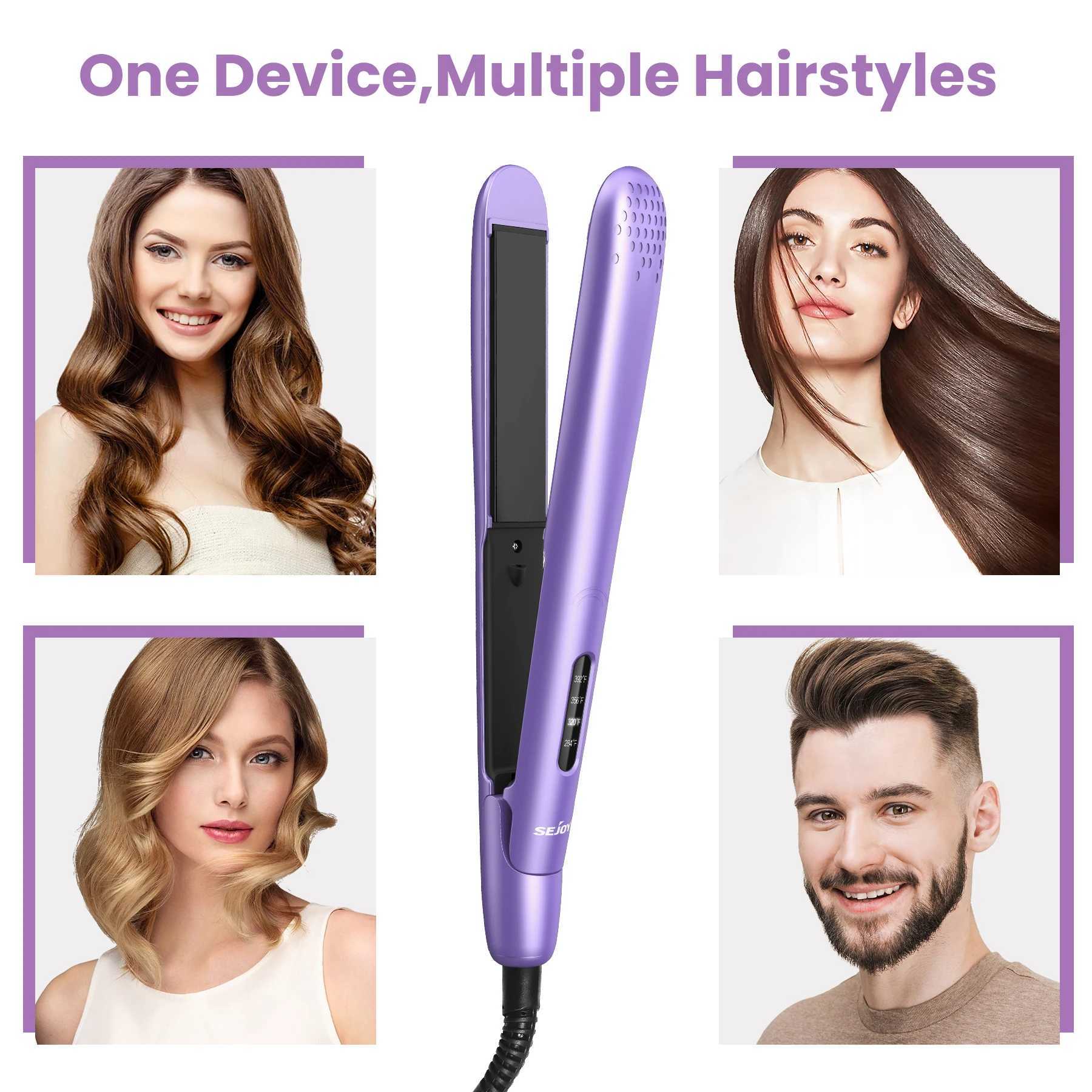 Sejoy 110v/220v Professional Electric Hair Curling Iron Hair Straightener Multi-function PTC Heater Crimper Curler CornXJ250621