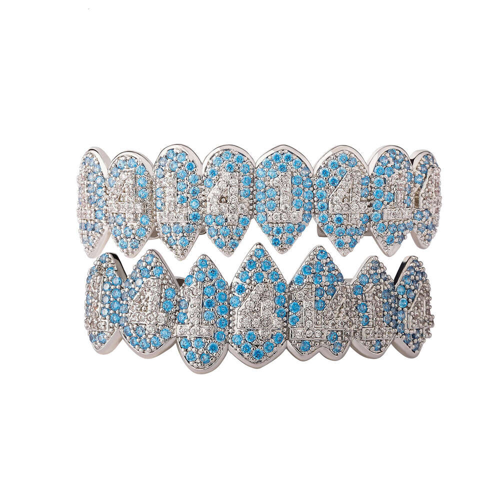 Full Dia Hip-Hop Brace Copper Inlaid Zircon HIPHOP Trendy Jewelry