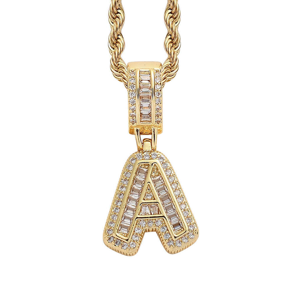 Rock Sugar Cubic Zirconia English Pendant Fashion Hip Hop Unisex Letter Trendy Personality Necklace 31fd