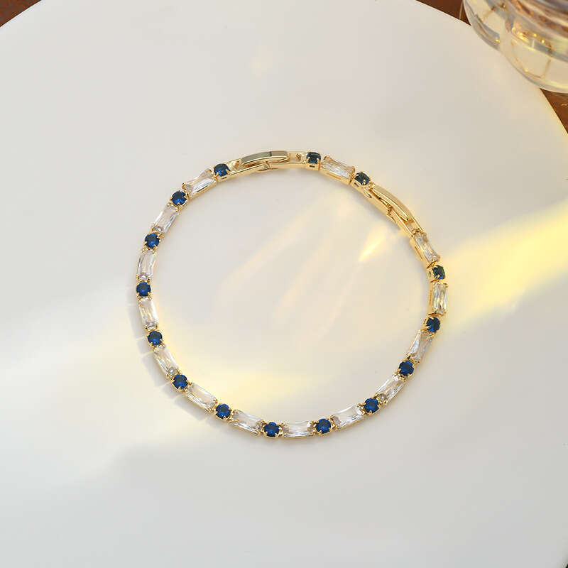 Gold Plated Micro Paved Elegant for Women 2024 New Zircon Claw Chain Bracelet Jewelry