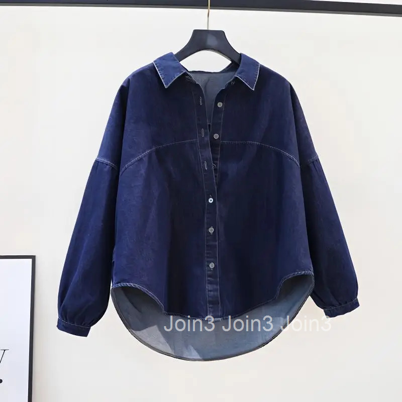 Fashion Denim Blouse Jackets Womens Clothing Long Sleeve Casual Oversized Tops 2025 Blusas De Mujer Vintage Y2k Shirts 27r579