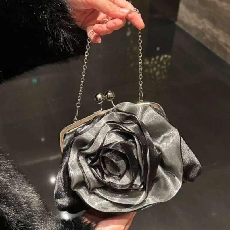 Designer Bag Silk Flower Evening Clutch Bags Women Handle Clutch Purses And Handbags Wedding Party