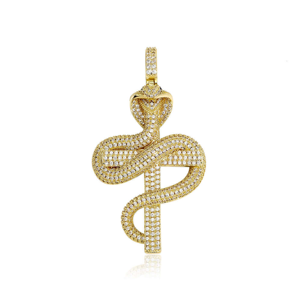 Unique Animal Pendant Simple Metal Texture Cobra Cross Necklace Jewelry