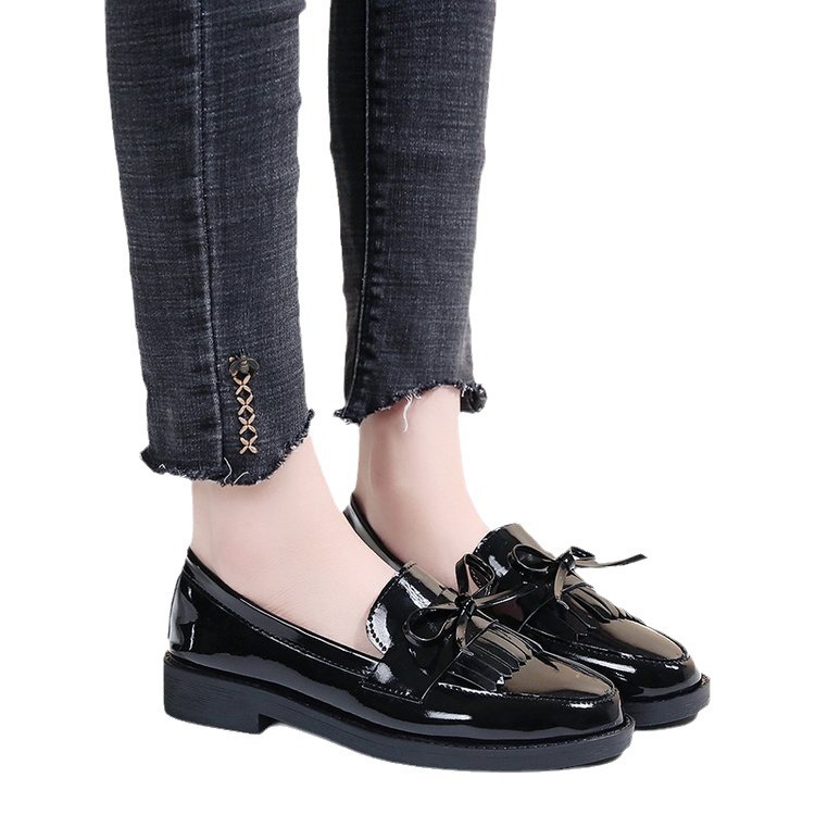 Luxury Brand Designer Shoes Sandals Chunky Heel Single Shoes For Women Fashion Spring Autumn New Women's Shoes Bowknot Small Leather Shoes Large 