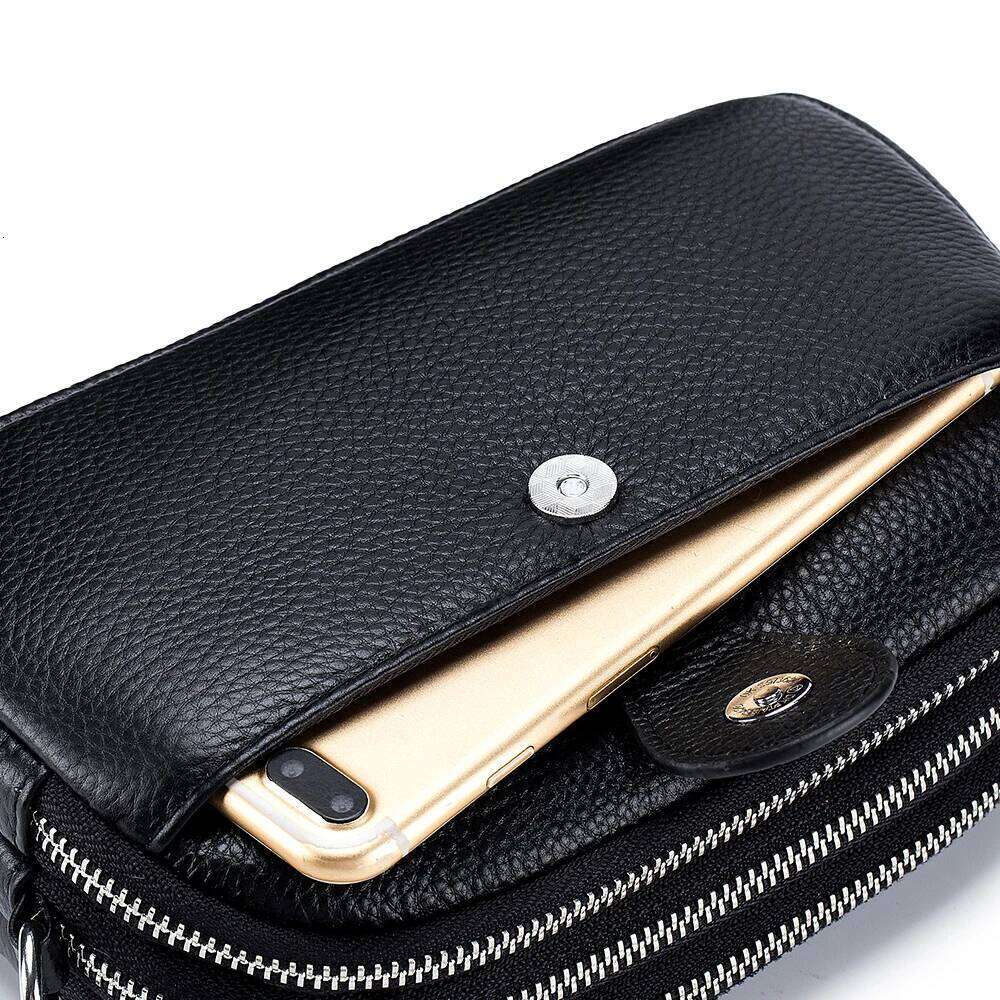 Real Leather Women Fashion Shoulder Bag Mini Cross Messenger Bags Female Small Purse Three Zipper Pockets Design Handbag