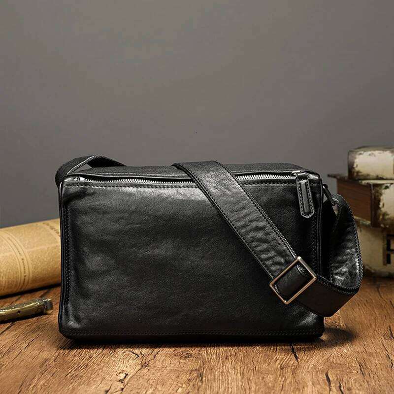 Original Messenger Fashion Men's Shoulder Genuine Leather Casual Boys Crossbody Bags Male Bag