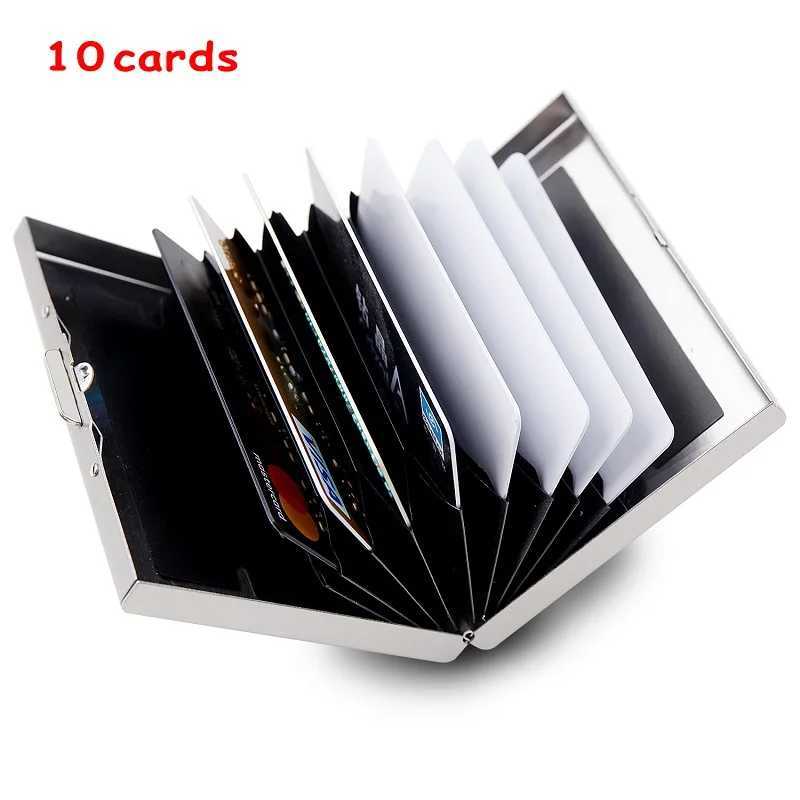 Hot Case Wallet Men Women Business Multifunction Slim Wallet Stainless Steel Card Holder 6 Cards 8 Cards 10 Cards Z250621
