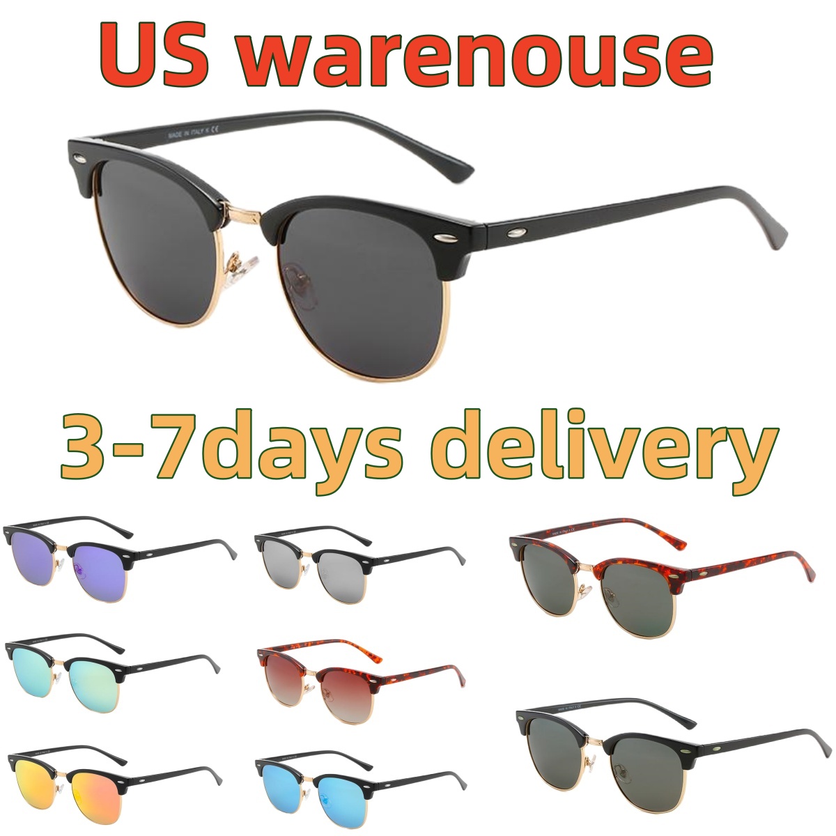 Luxury Brand Polarized Designer Mens Women Pilot Sunglasses UV400 Eyewear Glasses Metal Frame Polaroid Lens Sun Glasses