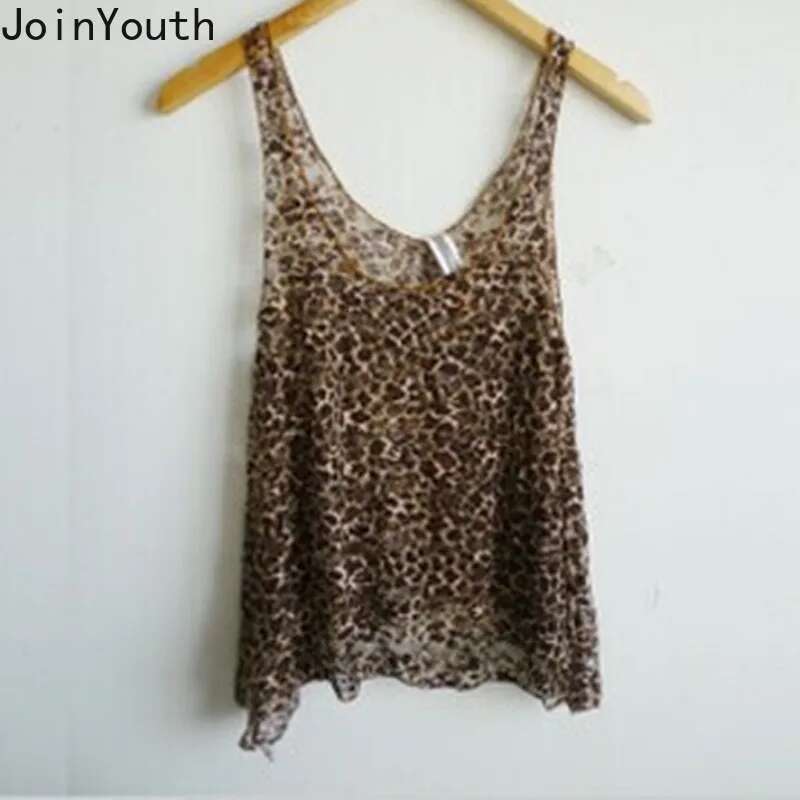 Women Clothing Sexy Leopard Print Vest Oversized Y2k Tops Fashion Summer Loose Camis 2025 Ropa Mujer Gauze Thin Korean Tanks
