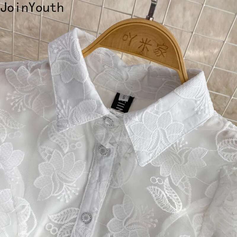 2025 Vestidos De Mujer Summer Dresses for Women Temperament Tunic Lace White Robe Femme Puff Sleeve Embroidery Fashion Dress