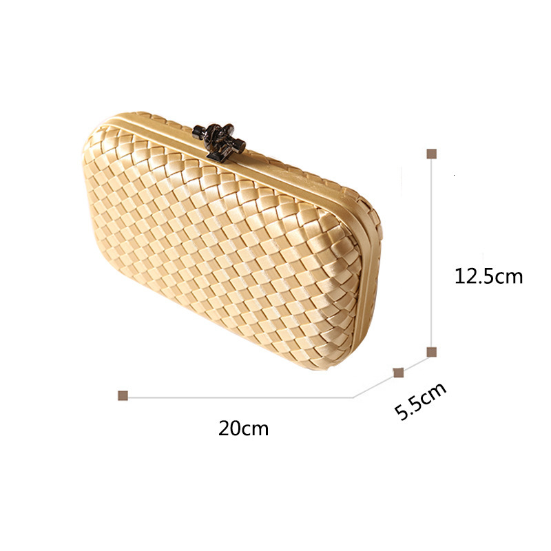 New Women's Handmade Woven Weaving Dinner Bag Free Shipping European Style Handbag Luxurious And Simple Dinner Bag Fashionable Single Shoulder Di