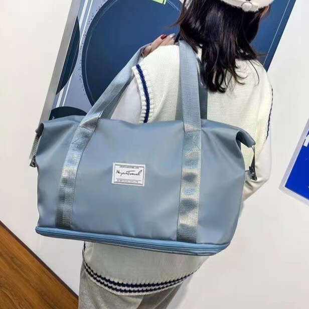 Nylon Waterproof Gym Duffel Women's Short Trip Travel Bag Handheld Fashion Large Capacity