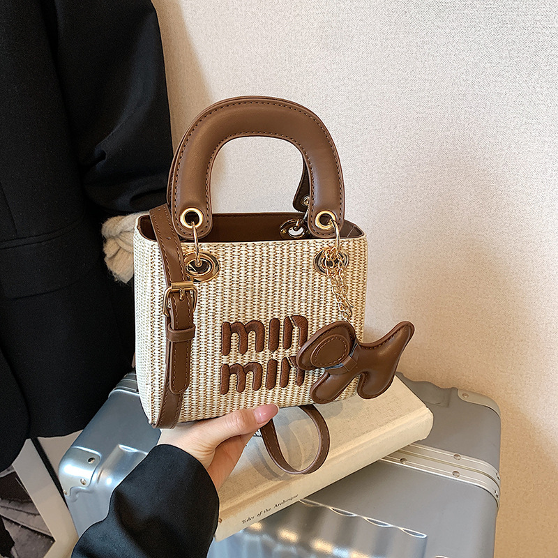 Free Shipping 2025 Luxury Trendy Woven Beach Bag for Women - Crossbody Shoulder Bag with Top Handle