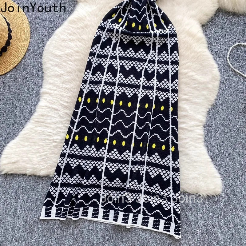 Knitting Thin Dress Women Clothes Print Sleeveless Summer Robe Femme Casual Fashion Vintage Maxi Dresses 2025 Vestidos De Mujer