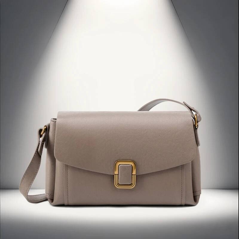 DHGM Genuine leather women's high-quality and simple casual cowhide armpit hand-held shoulder bag, crossbody bag