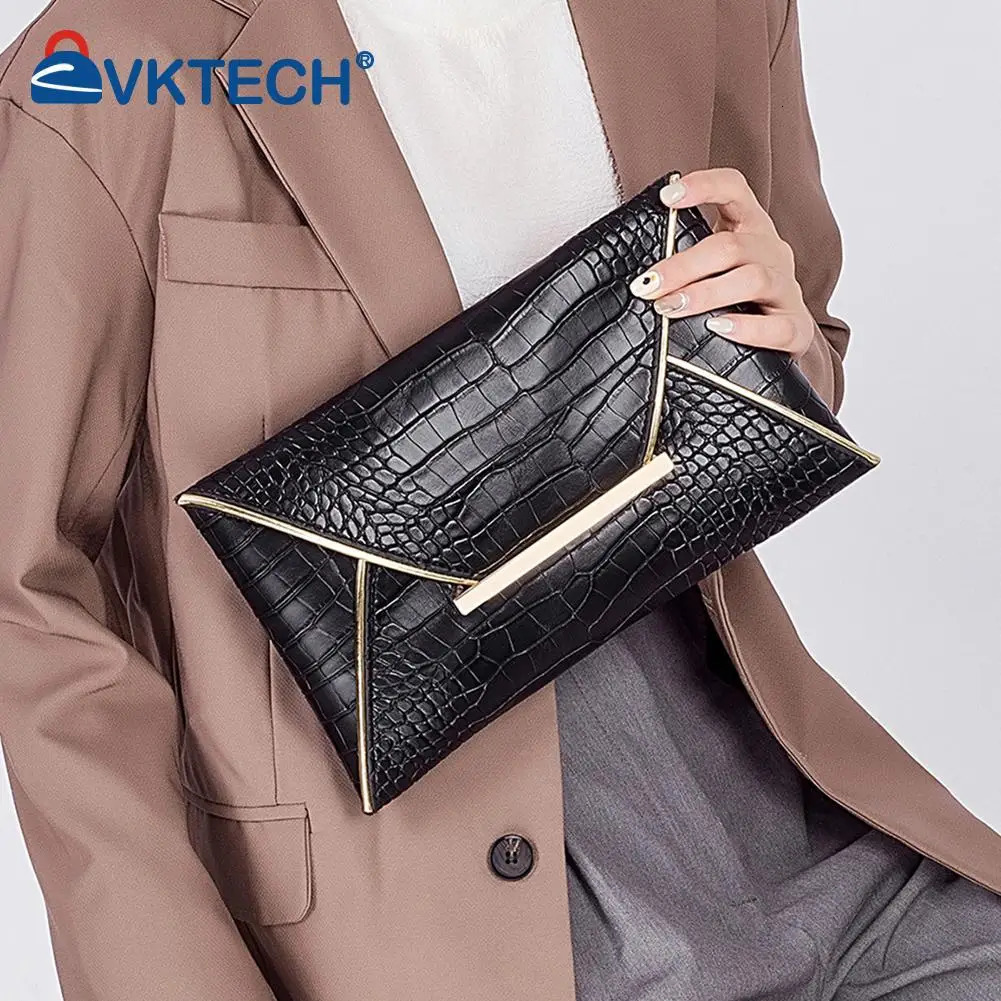 Fashion Women Alligator Snake Pattern PU Leather Envelope Bag Casual Ladies Small Handbags Purse Day Clutches 250617