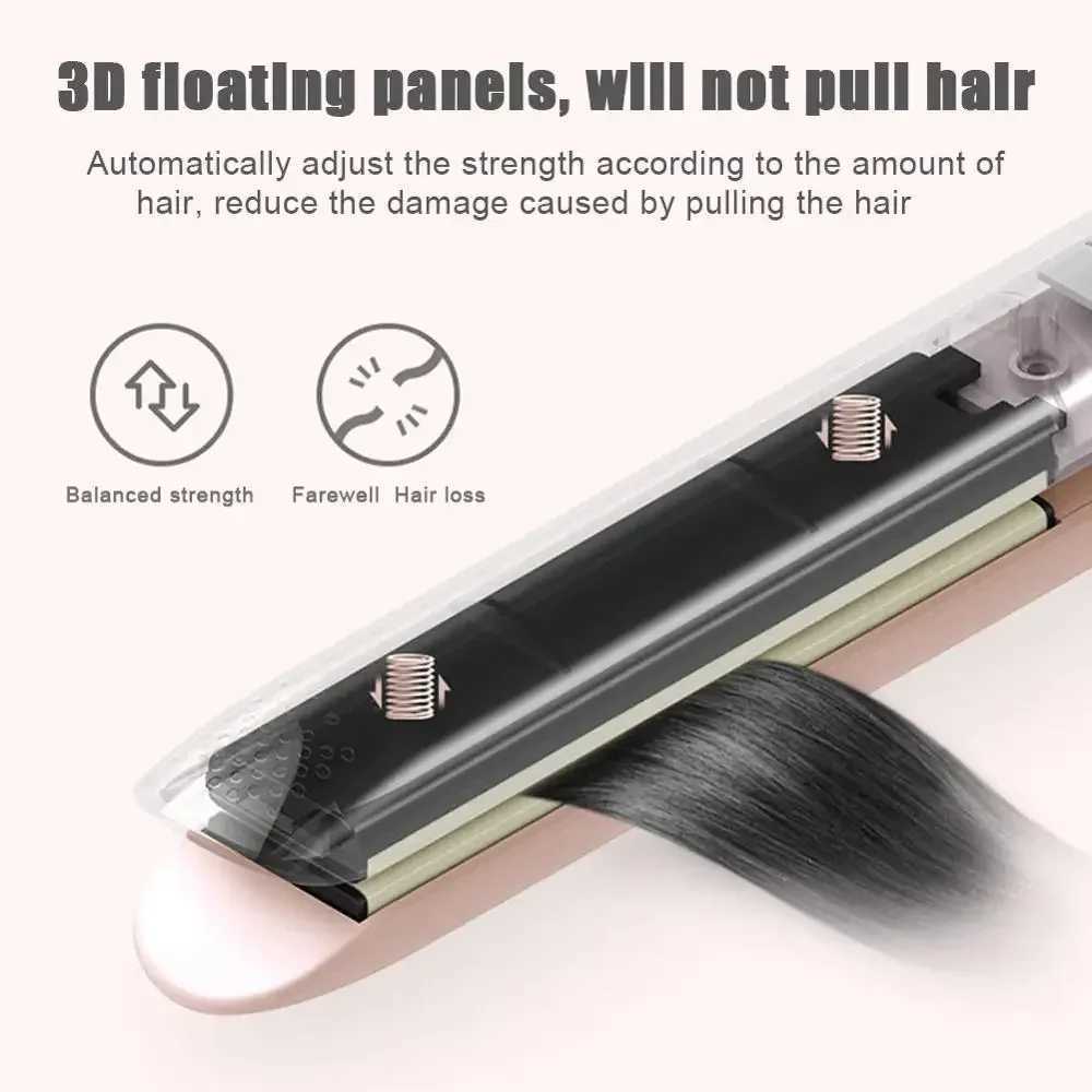 Mini 2 in 1 Hair Straightener Flat Iron Tourmaline Ceramic Splint Straightening Curling Tool Portable Curling Iron Small HairXJ250621