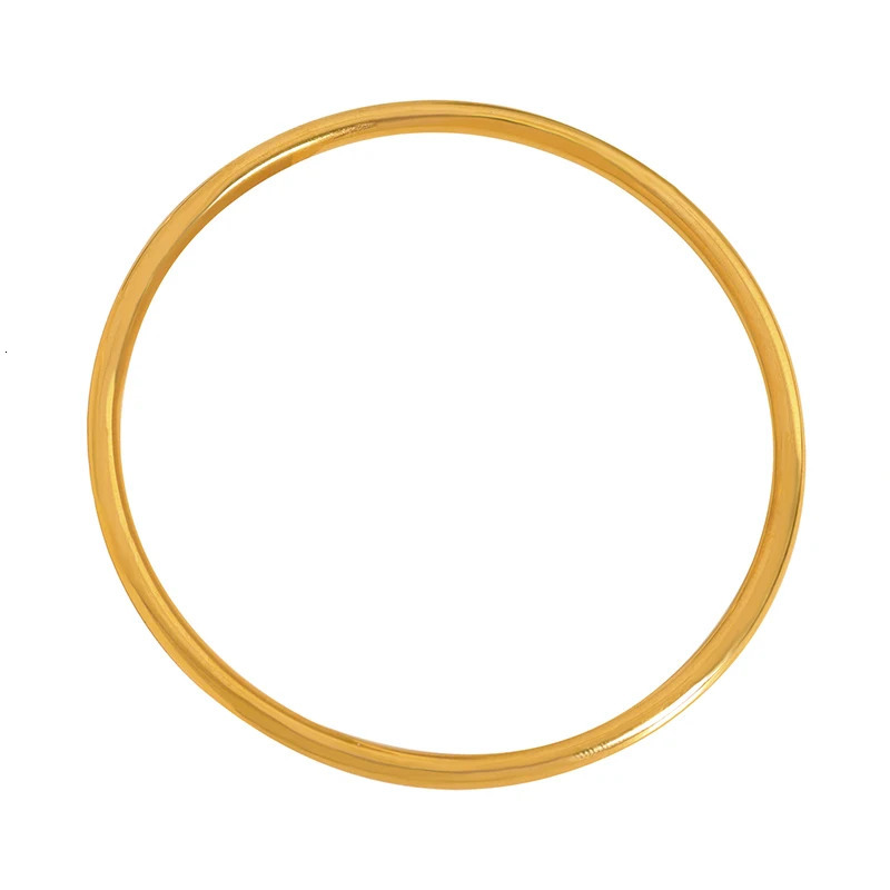 Fadeless Stainless Steel Bangle Bracelet For Women Non Fading Circular Minimalist Womens Hand Bracelets Woman Jewelry 250606