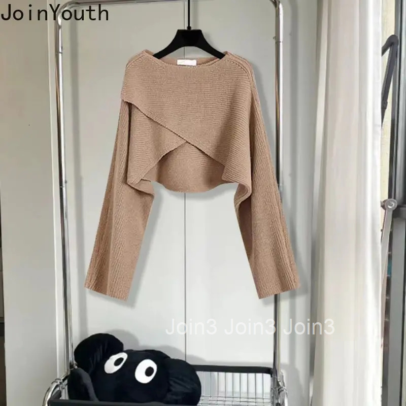 Knitted Pullovers Women Fall Winter Clothing Sueter Mujer O-neck Irreuglar Chic Jumper Korean Casual Y2k Sweater Tops Pull Femme