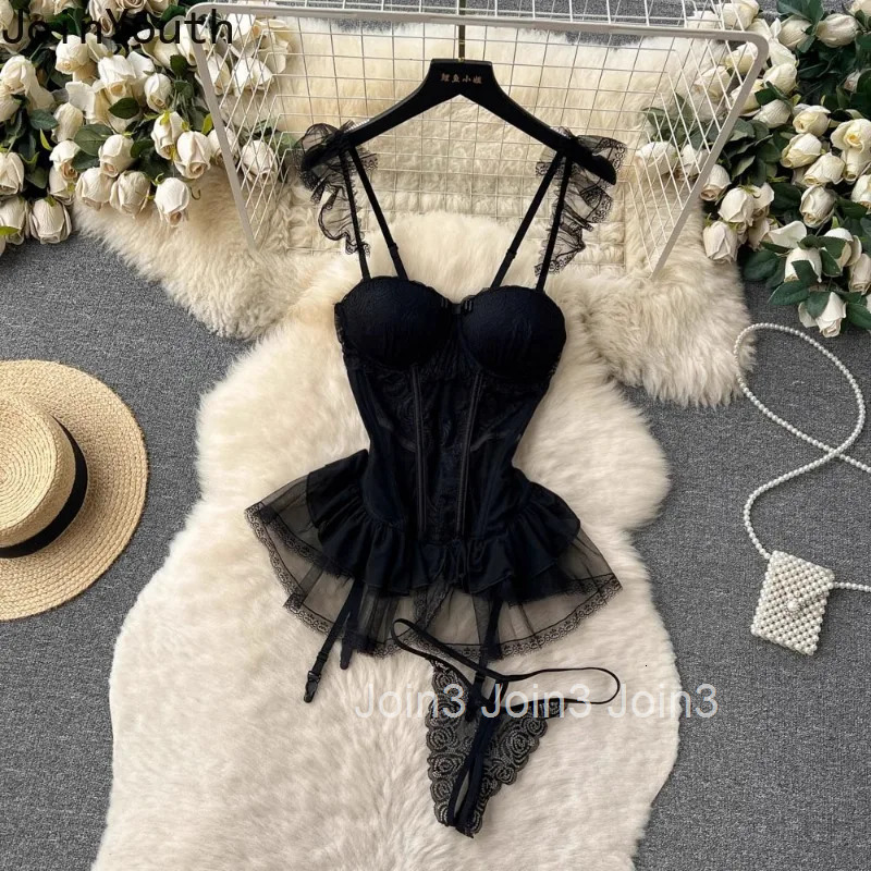 Summer Sexy Dress Suit 2 Piece Sets Korean Womens Clothing Tunci Ruffles Slim Waist Dresses Sexy Shorts Outfits Roupas Femme