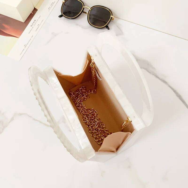 Designer Bag Acrylic Bucket Dia Evening Women Bags Designer Personality Handbag Dresses Suitcase Clear Beach Bag