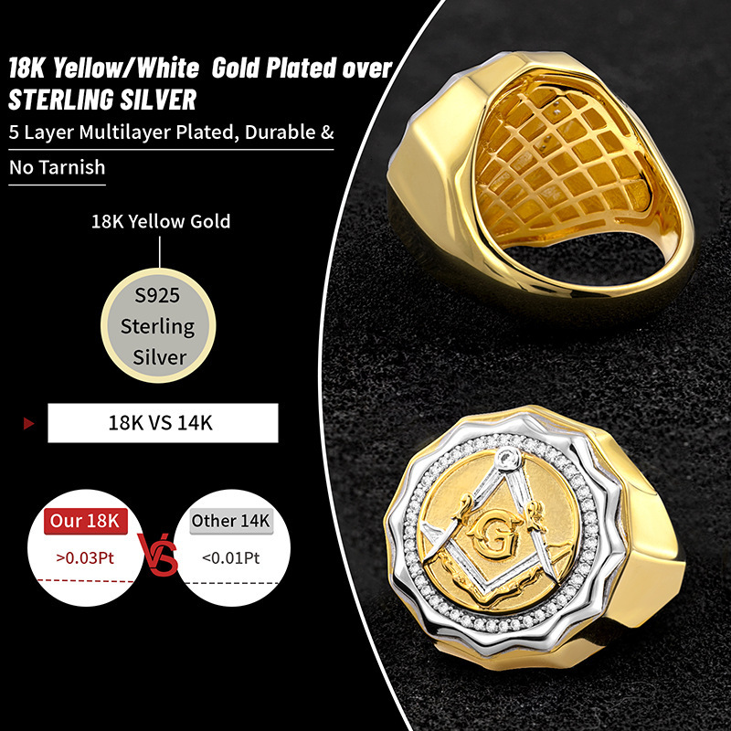 Moissanite rings Full Diamond Inlaid Hip Hop Solid Ring Trendy Fashion Unisex Luxury Jewelry Ring