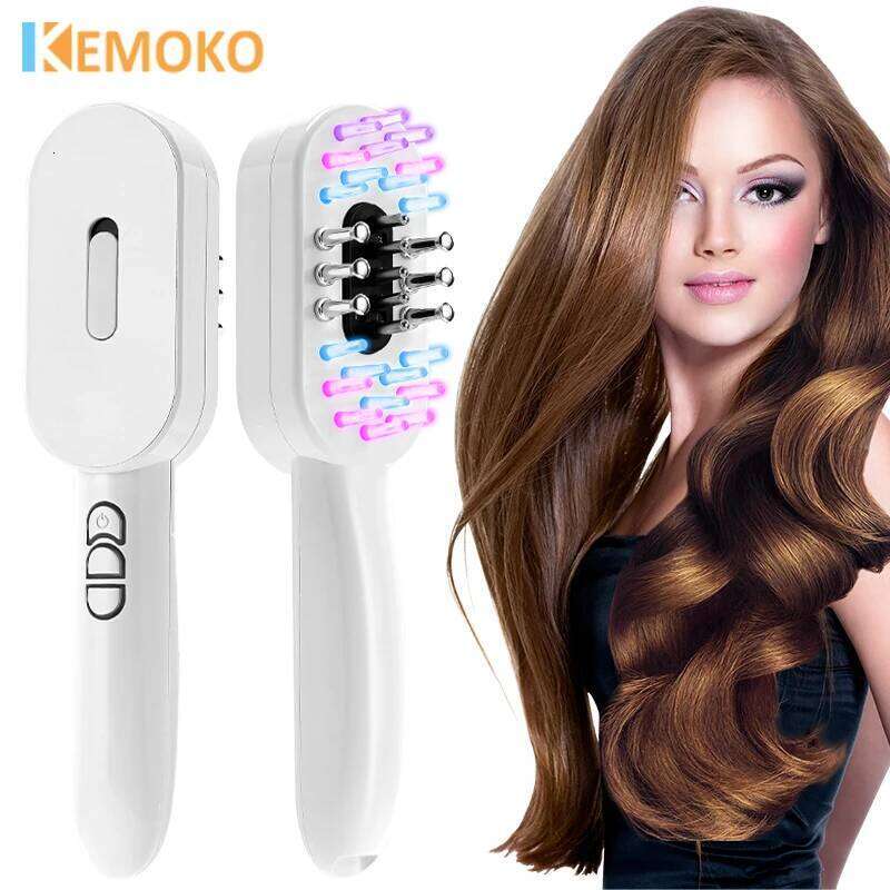 EMS Electric Comb Growth Applicator LED Red Light Therapy Anti-Hair Loss Head Massage Hair Brush Scalp Treatment