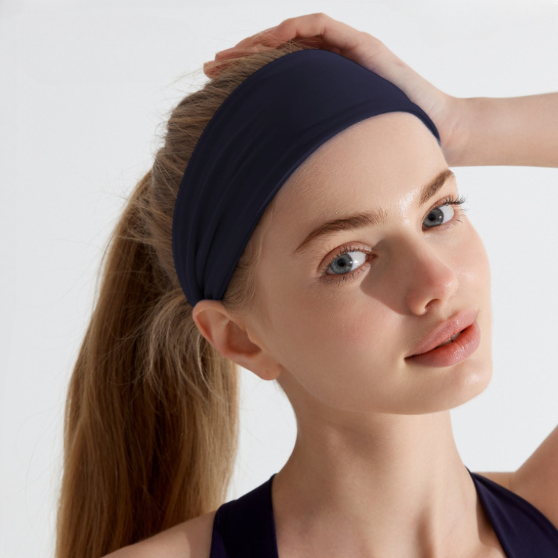 Designer Yoga Hair Band Mens and Womens Sports Headbands Wicking Performance Conquer Sweat Absorbing Wide Brimmed Headscarves Anti Sweat Outgoing Headwear