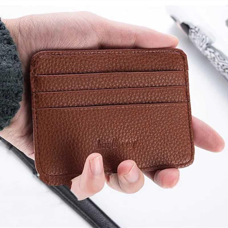 New Mens Wallet Male Thin Mini ID Holder Small Cardholder Purse For Women Men Business Card Wallet Z250621