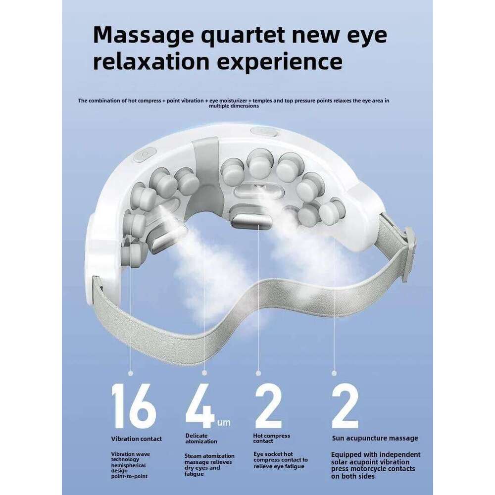 Designer Luxury Atomized Steam Massager Bone Conduction Bluetooth Music Airbag Pressure Vibrator Smart Eye Massage Instrument Foldable