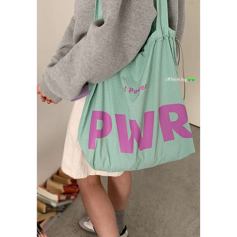 designer bag Korean Style Casual Nylon Lazy Tote for Women 2025 Letter Shoulder Large Capacity Canvas Bag