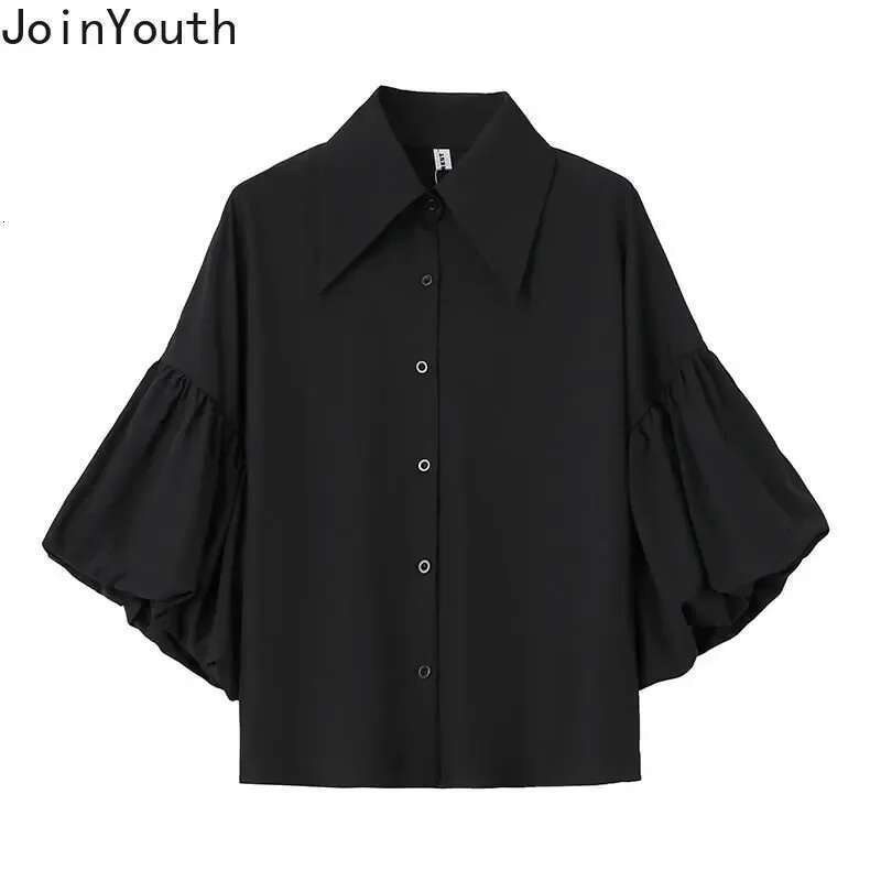 Blouse Women 2025 Blusas Mujer De Moda Chiffon Loose White Shirts Fashion Summer Short Sleeve Blouses Vintage Korean Tops 27o997