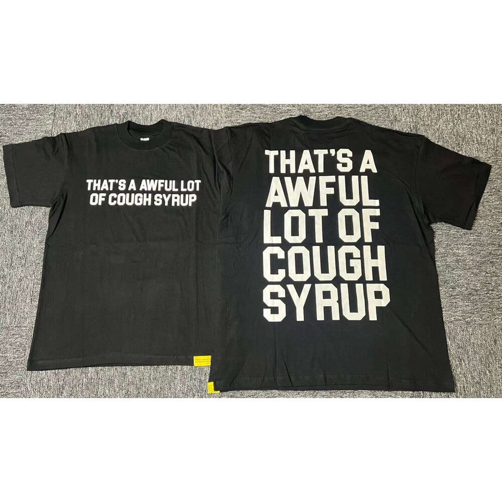 High-Quality THAT'S AWFUL LOT OF COUGH SYRUP Cotton Crew Neck T-Shirt Short Sleeve