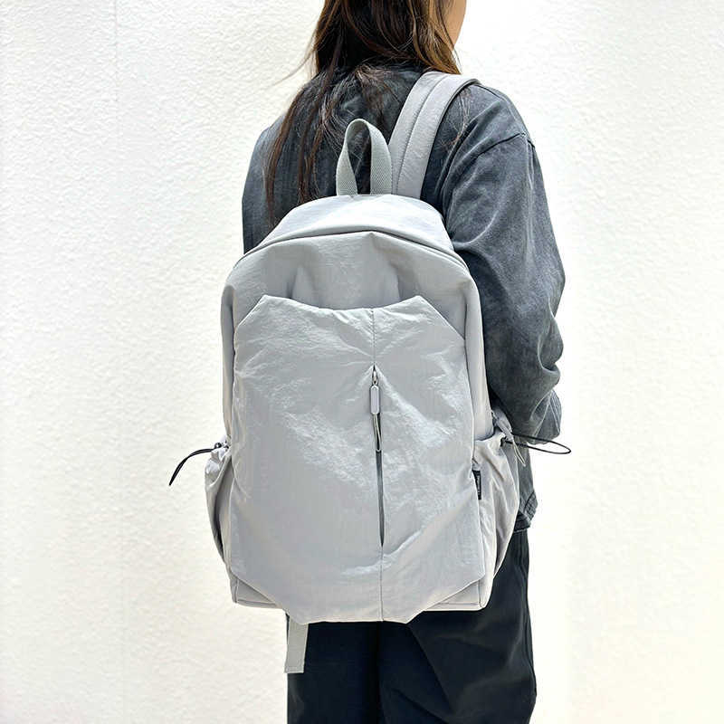 Backpack Simple For Female College Students Baistu Solid Color Lightweight Casual Fashion Travel Laptop Backpack