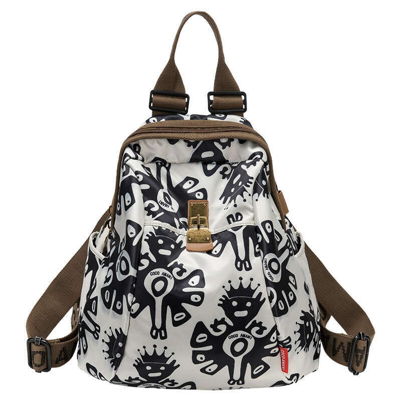 Large Capacity Women's 2025 New Fashion Commuter Oxford Cloth Ladies Backpack Casual Travel Bag