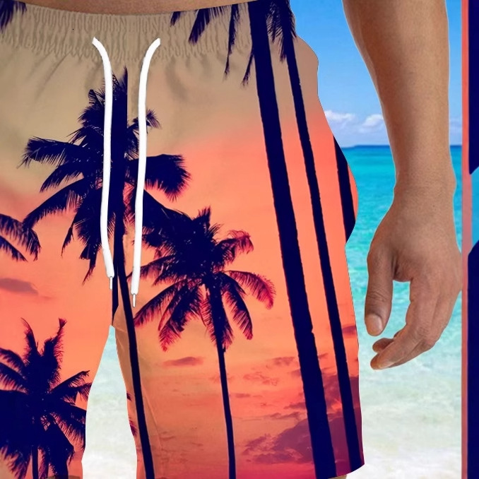 Free Shipping Designer Beach Pants2025 Cross-border Summer New European And American Loose Beach Shorts Summer Beach Surf Shorts 3D Print Quick-dry Sh