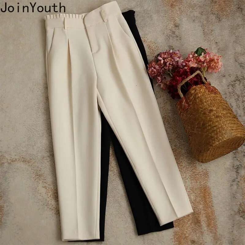 Harem Pants Women Clothing High Waist Tunic Casual Pantaon Femme 2025 New Bottoms Sweet Ruffles Fashion Temperament Trousers