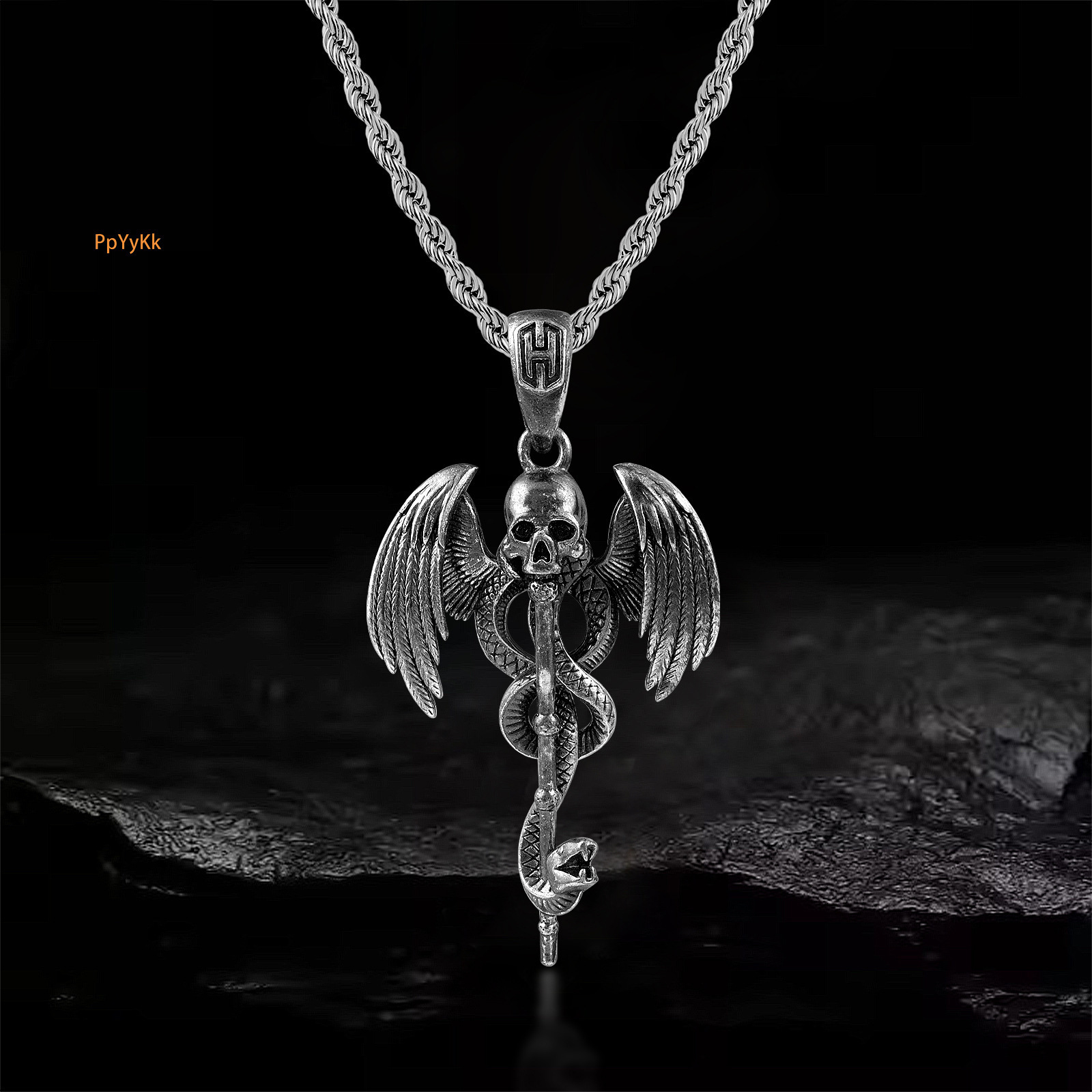 Luxury Jewelry Halloween Bat Skull Pendant Gothic Dark Style Punk Choker Necklace for Men Luxury Moissanite Full Iced Out Statement Accessory