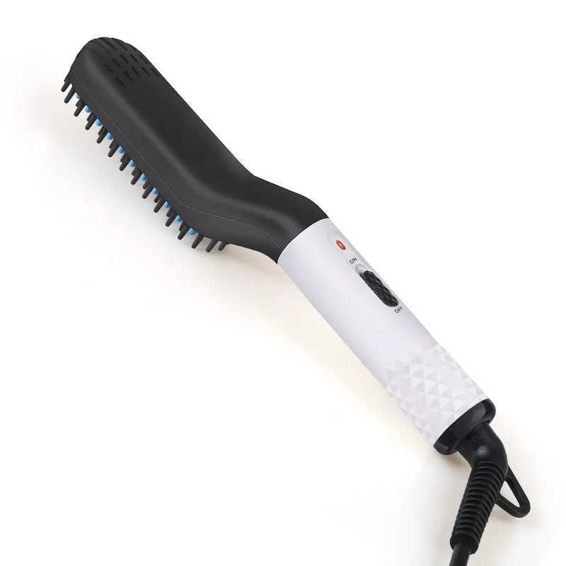 Professional Hot Electric Foldable Beard Straightener Comb for Men Hair Straightening Comb Heated Hair Straightener BrushXJ250621