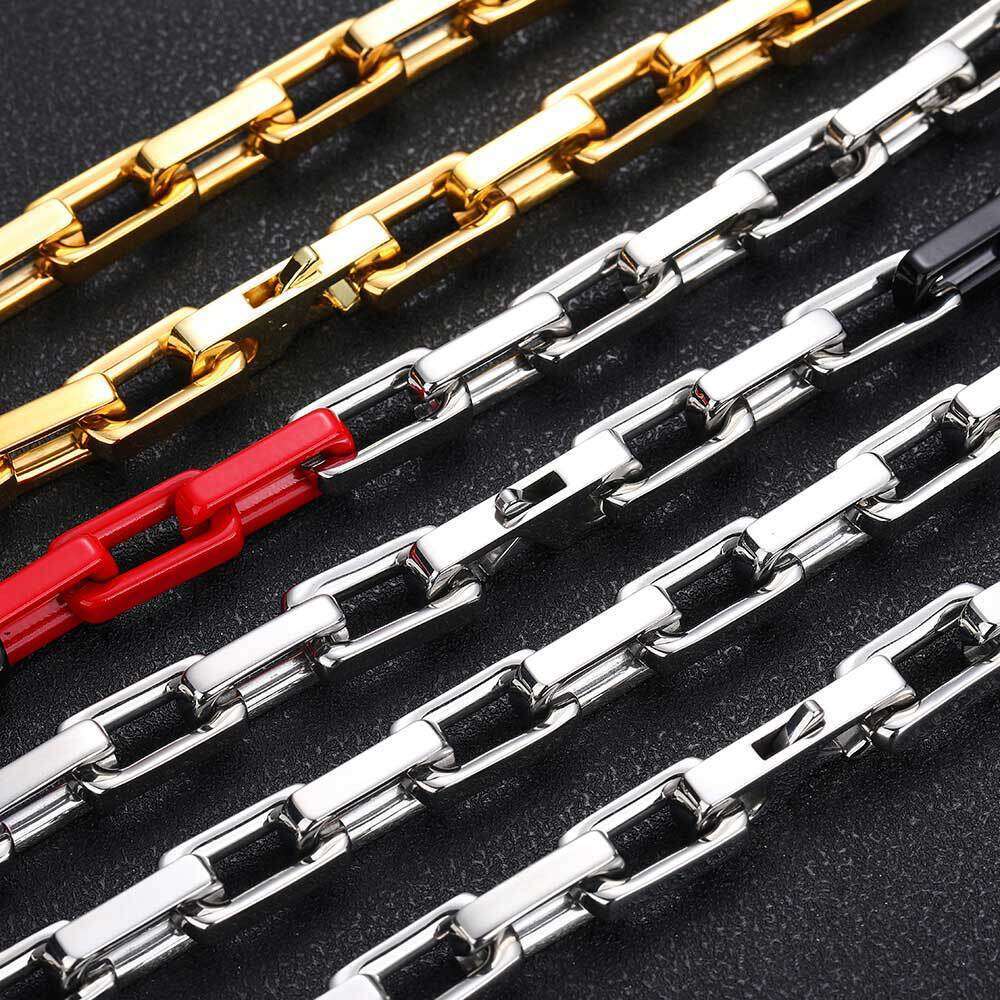 Titanium Jewelry 9mm Bamboo Chain Stainless Steel Hip Hop Personality Bracelet Men's Necklace 9408