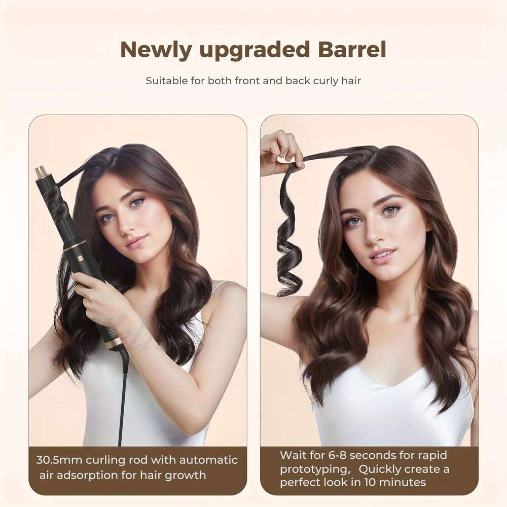 5 In 1 Blow Negative Ionic Hot Air Brush Electric Hair Dryer With Comb For Fast Drying Curling